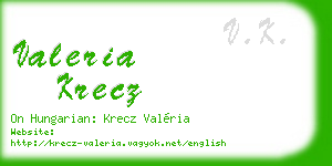 valeria krecz business card