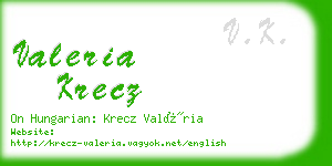 valeria krecz business card